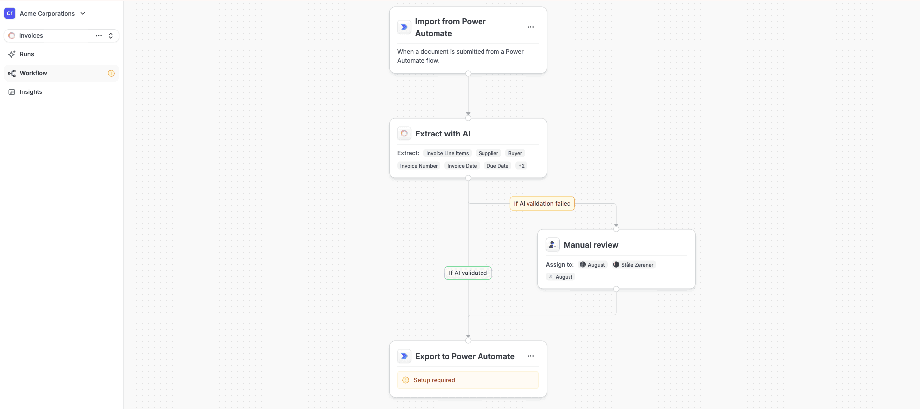 Screenshot of Cradl AI agent